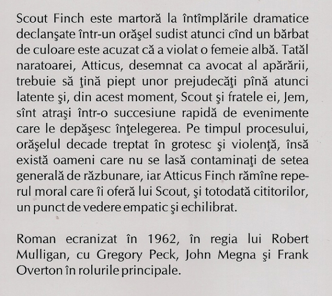 Harper Lee Sa Ucizi O Pasare Cantatoare Top 10 CumpÄrÄ