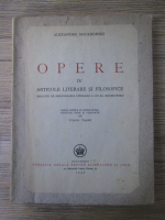 Alexandru Macedonski - Opere, volumul 4. Articole literare si filosofice (1946)