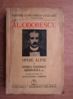Alexandru Odobescu - Opere alese (volumul 2, 1941)