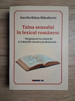 Aurelia Balan Mihailovici - Taina sensului in lexicul romanesc. Raspunsuri la cautarile si indoielile noastre profesionale