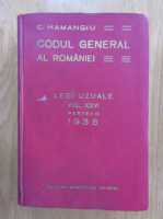 C. Hamangiu - Codul general al Romaniei (volumul 26, partea III)