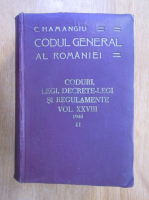 C. Hamangiu - Codul General al Romaniei (volumul 28, partea a II-a)