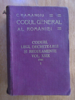 C. Hamangiu - Codul General al Romaniei (volumul 29, partea I)