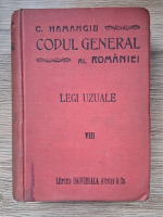 Constantin Hamangiu - Codul general al Romaniei (volumul 8, 1919)