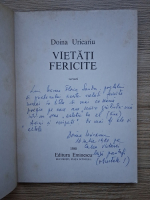Doina Uricariu - Vietai fericite (cu autograful autorului)