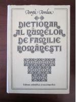 Iorgu Iordan - Dictionar al numelor de familie romanesti