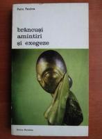 Petre Pandrea - Brancusi. Amintiri si exegeze