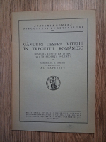 Radu Rosetti - Ganduri despre vitejie in trecutul romanesc (1935)